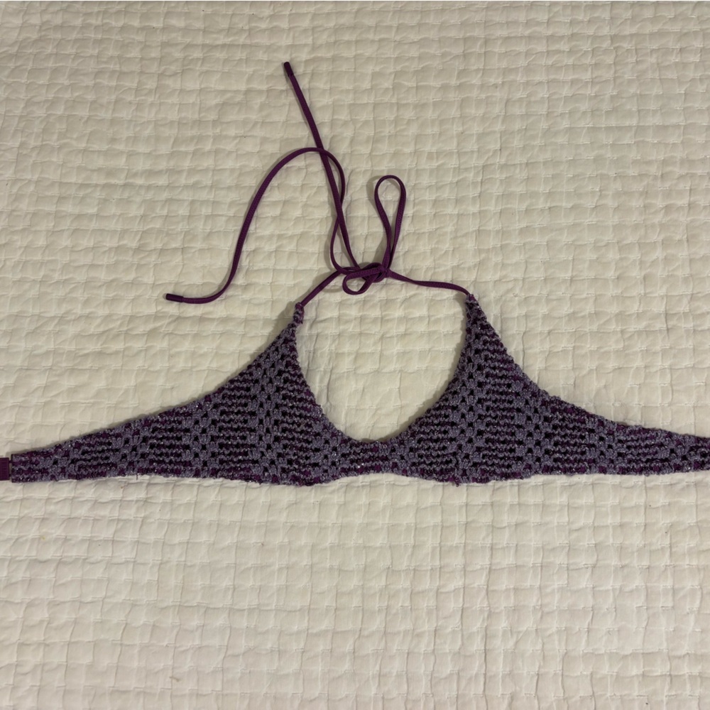 triangl swimwear Purple Crochet Two-Piece Bikini - Picture 9 of 9